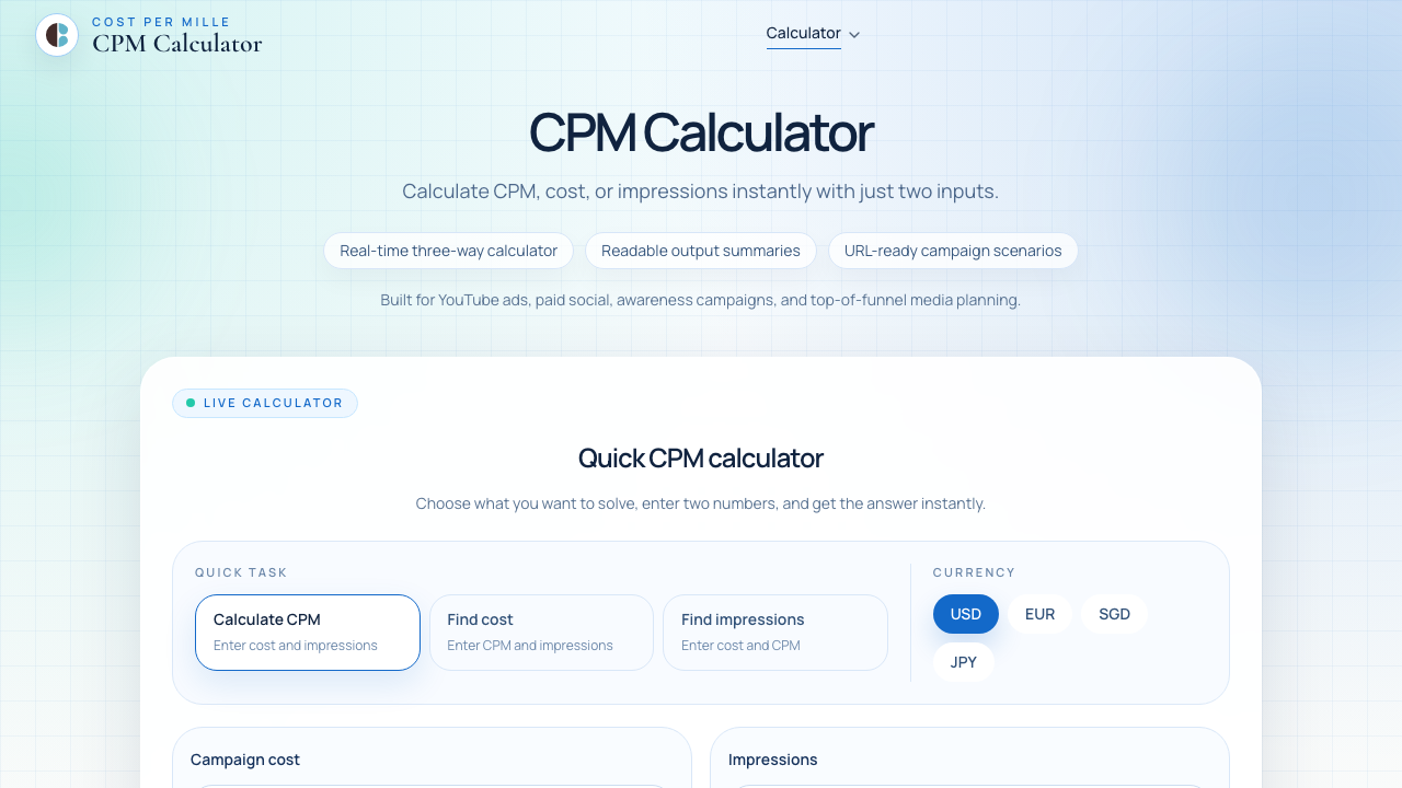 How to Calculate CPM: Formula, Examples, and a Free CPM Calculator Tutorial